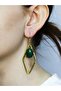 Natural Stone Green Agate Natural Stone Women's Earrings Euku34Ya - 2