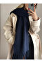 وشاح Pinterest ذو ملمس ناعم باللون الأزرق الداكن - 5