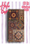 Set of 6 Ethnic Authentic Carpets Red Sticker Set Decorative Labels Agenda Bullet Journal Scrabook - 3