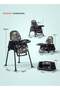 Convertible Baby high chair with tray, wheels, safety belt, adjustable height & footrest for kids - 7
