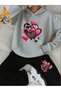 Kalp Stylish Women's K Hooded Tracksuit Set in Pink Color