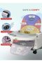 Convertible Baby high chair with tray, wheels, safety belt, adjustable height & footrest for kids - 5