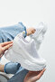 Olivia White Stone Detailed 10 cm Hidden Heel Platform Slip-On Sneaker Shoes - 2