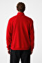 Velvety men's cotton fleece-lined d Mock Neck zip-up long sleeve regular fit red sweatshirt - 8