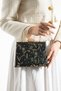 PERIE Black Women’s Bag Matching Set 7 cm Heeled Sequined Evening Shoes and Bag Set - 4