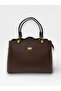 1440 Women's 2-Compartment Wave Detailed Stylish Hand and Shoulder Bag with Adjustable Strap