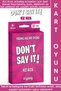 Educational Attention Intelligence Development Fun Time Home Girls Night Party Card Game Don'T Say It-Girls to Girls