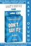 Educational Attention Intelligence Development Fun Time Young Generation Adult Card Game Don'T Say It-Classic