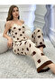 Women's Spaghetti Strap Patterned Pajama Set