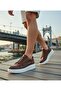 Men's Tan White Sole Casual Lace-Up Comfortable Sneaker Flexible Thick Comfortable Sole Walking Shoes - 5