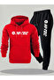 Men's hitec printed Hooded tracksuit set - Hooded sweatshirt top and bottom set