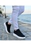 Men's Black and White Casual Lace-Up Leather Comfortable Sneaker Flexible Thick Comfortable Sole Walking Shoes - 5