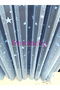 Star Pattern Blue Color Children's Room Tulle Curtain 1X2.5 Dense Pleats Will Change the Atmosphere of Your Room. The Sample Fabric Is 30X28 in Size. - 2
