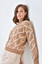Women's Crew Neck Love Text Detailed Knitwear Sweater 10517 - 4