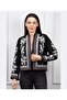 Short Cashmere Jacket with Long Sleeves and Ethnic Pattern Embroidery - 3