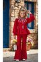 Girls' Trousers Pearl Detail Lined Blouse Belt Bag