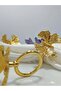 12-Piece Napkin Ring Napkin Holder Accessory Tableware Kitchen Display Holder Dowery Napkin Holder Gold Silver Metal