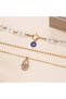 Talisman Model Baroque Gold Combination Necklace with 3 Pieces Featuring Pearl, Evil Eye and Hamsa Figures - 4