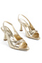 Pointed Toe Beret Buckle Accessory Women's Classic (9cm) Heeled Shoes - 4