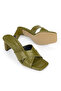 , Women's Heeled Slippers 161996Z610 Green - 4
