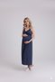 New Season Navy Blue Striped Summer Special Design Cotton Maternity Dressing Gown, Nightgown Set of 2 - 3