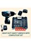 Heavy Duty Cordless Impact Wrench with Complete Bit Set