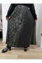 Winter Elastic Waist Combed Cotton Fabric Maxi Length A-Line Skirt, Double Patterned Cotton Size 40-50 - 7