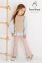 Flared Leggings Set with Knitwear Sweater Featuring Shirt Detail on the Sleeves and Waist