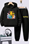 Pokemon Printed Children's Premium Sweatshirt Set 2-Piece Set Hoodie Bottom Top Set