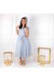 Sky blue dress with belt