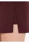 Women's Plus Size Single Slit Side Zipper Woven High Waist Stretchy Short Skirt with Shorts Inside - 2