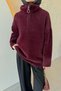 Niobe Angora Casual Sweater Burgundy