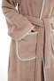 Athena Kimono Women's Bathrobe - Taupa 100% Cotton - 5