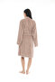 Athena Kimono Women's Bathrobe - Taupa 100% Cotton - 4