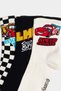 F2674A8Kr1 Multi-Colored Boys' Cars 3-Pack Cotton Long Socks - 3