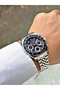 Functional Silver-Navy Color Steel Band Men's Wristwatch Frc2035Mr - 2
