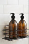 Black Adhesive Bathroom Shelf Shampoo Holder Soap Dish 23X8X6 cm Self Adhesive Shower Organizer - 5