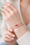 Marteniçka Minimal Glass Beaded Red String Bracelet – Handmade Special Design Spring and Luck Bracelet - 3