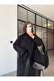 Stand-Up Collar K Double-Breasted Cashmere Coat Black - 3