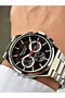 Men's Wristwatch with Function Silver-Black Color Steel Cord Frc2036Mr - 3