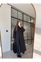 Stand-Up Collar K Double-Breasted Cashmere Coat Black