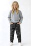 Girls' Leather Pants Stylish Trousers with Elastic Waist and Pockets