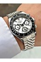 Men's Wristwatch with Functional Silver Color Steel Band Frc2035Mr