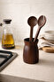 Acacia Wood Spoon Rest and 2 Acacia Wood Spoons – Natural Kitchen Organizer Set
