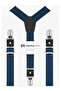 Navy Blue Children's Belt Trouser Strap with Adjustable Clip
