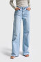 Women's Ice 4S6-3 Straight Fit High Waist Elastane Fabric Leg Stitch-Free Denim Jean