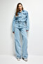 Women's Denim Color 3S6-3 Straight Fit 100% Cotton Denim Jumpsuit - 6