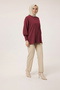 44199 - Stylish Comfortable Rayonelit Women's Long Flowy Slim Knit Sweater with Cross Drawstring Design - 3