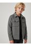 Boy's Soft Textured Zippered Thin m Transitional Jacket - 4