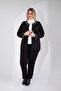 Plus Size Women's Pearl Stone Detailed Cardigan Black - 3